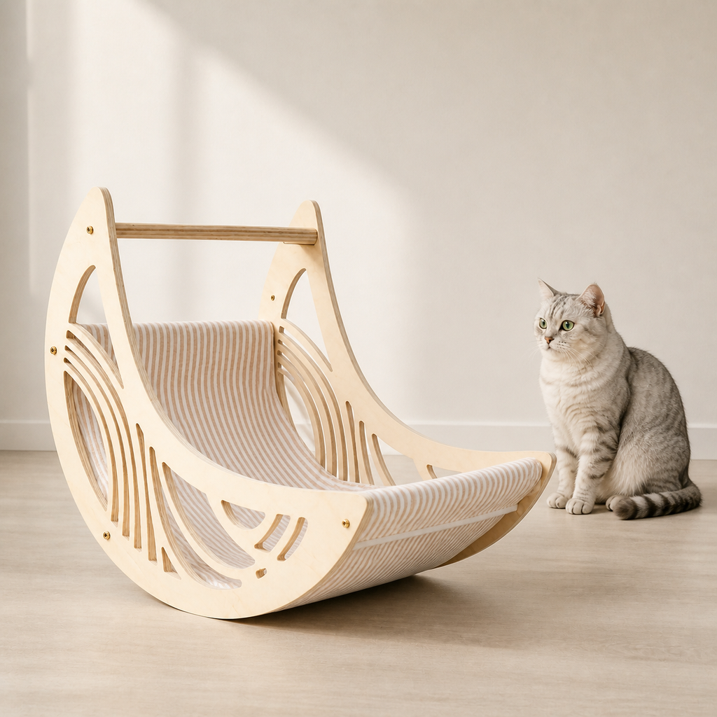 Berceau Chaltitude en situation avec un chat